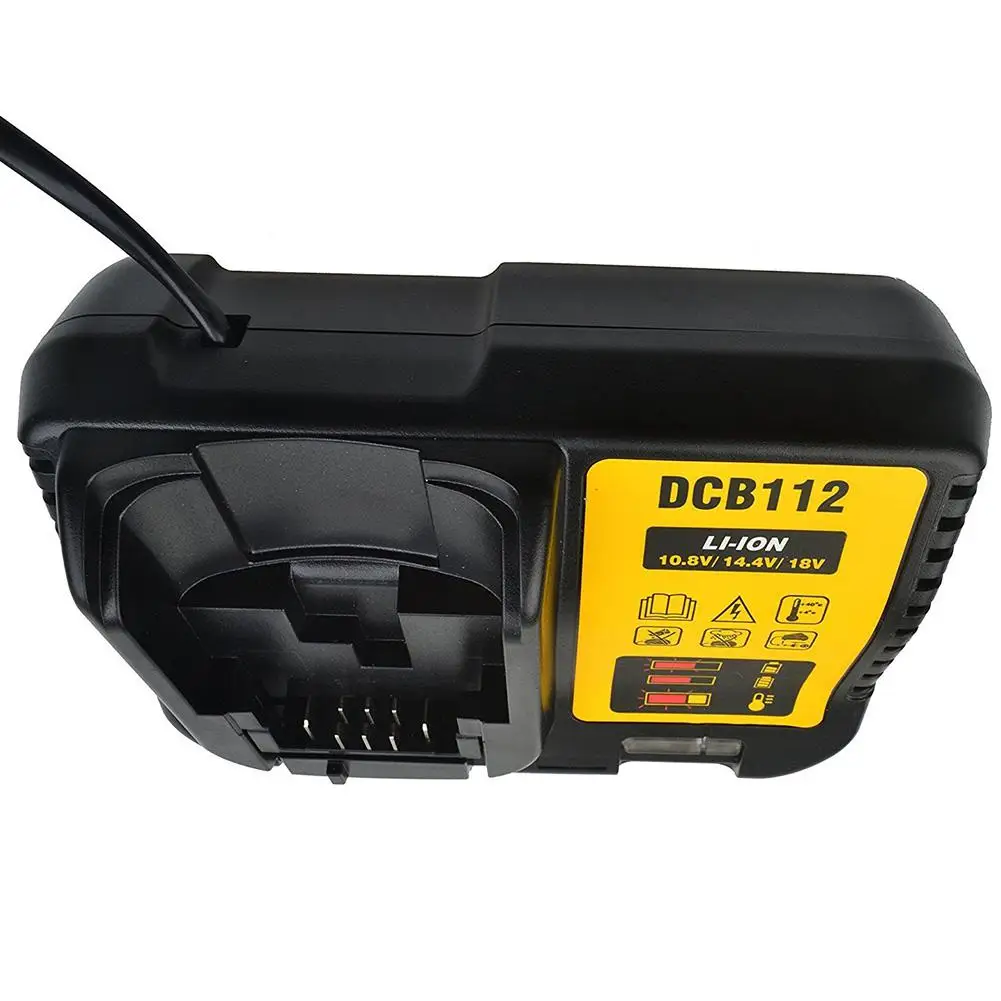 Adeeing Li-Ion быстрое зарядное устройство Замена для Dewalt DCB112 DCB105/015