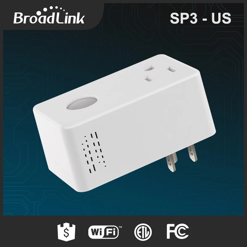 2-Pack US BroadLink умная розетка SP3 SP3S, умный дом автоматизация Wi-Fi вилка, Google домашняя вилка пульт дистанционного управления розетка