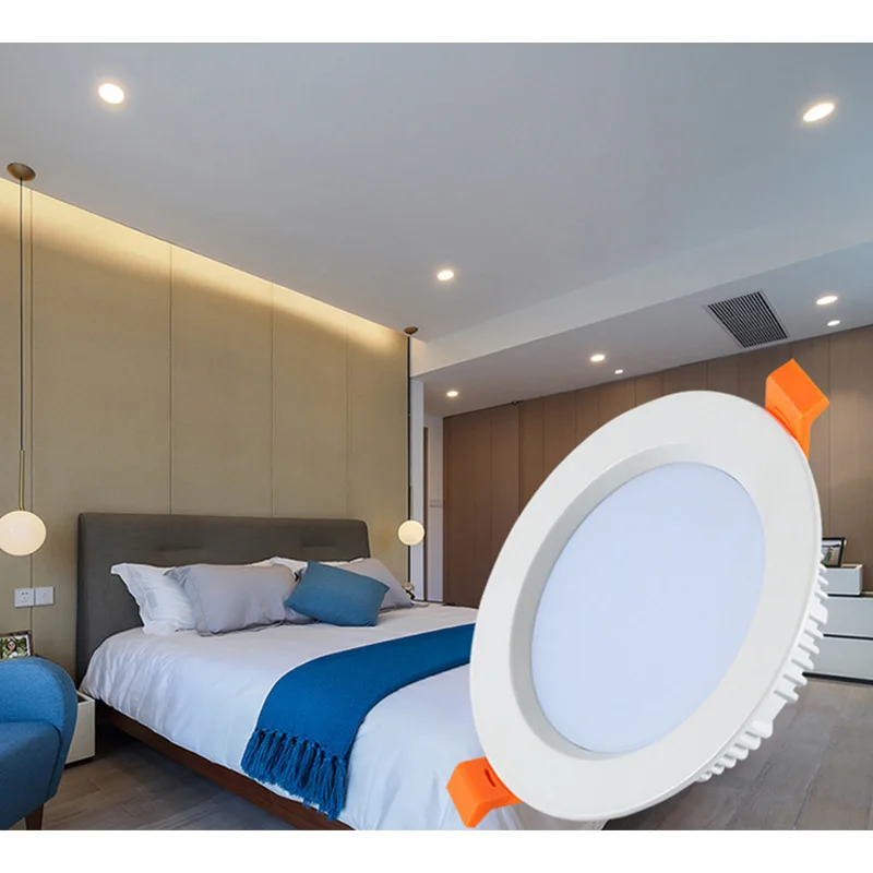 AC220V LED Downlight Thick aluminum 3W 5W 7W 9W 12W 15W Recessed LED Spot Lighting Bedroom Kitchen Indoor Led Downlight Lamp Led Spotlight Led Downlight