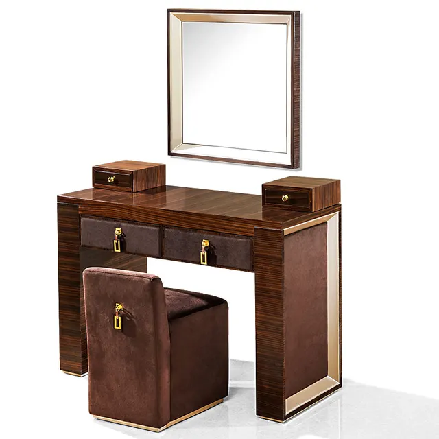 Muebles de dormitorio de estilo moderno tocador con espejo y muebles