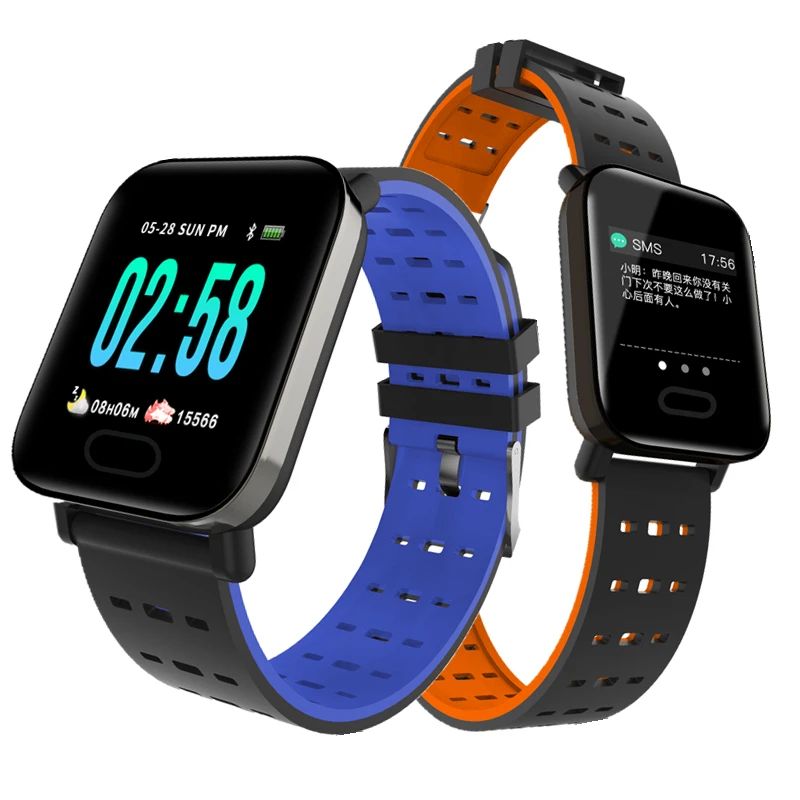 

Sports Smart Watch A6 Health Heart Rate Monitor IP67 Waterproof Sports Tracker Android Smart Watch Compatible IOS Android