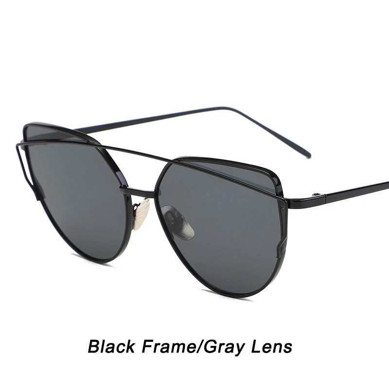 Psacss, кошачий глаз, солнцезащитные очки для женщин,, фирменный дизайн, солнцезащитные очки, Ретро стиль, металлические, отражающие, солнцезащитные очки для женщин, Oculos De Sol Gafas UV - Цвет линз: ATWHs1904-2