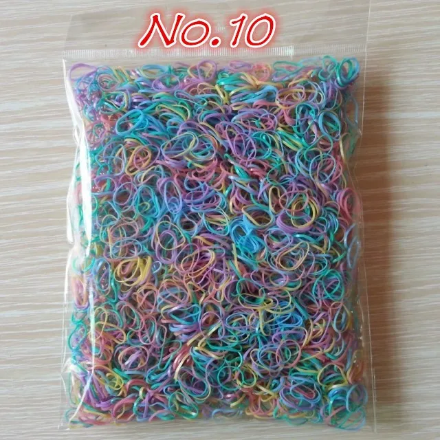 About 1000pcs/bag (small package) 2015 New Child Baby TPU Hair Holders Rubber Bands Elastics Girls Tie Gum Hair Accessories -