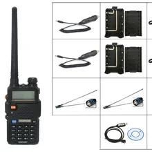 Из 2 предметов BaoFeng UV-5R рация+ 2X микрофон+ 2XNA 771-F natenna+ 1 xprogramming кабель+ 2X20B чехол+ 2X чехол для батареи+ 2X кабелем для автомобильного зарядного устройства