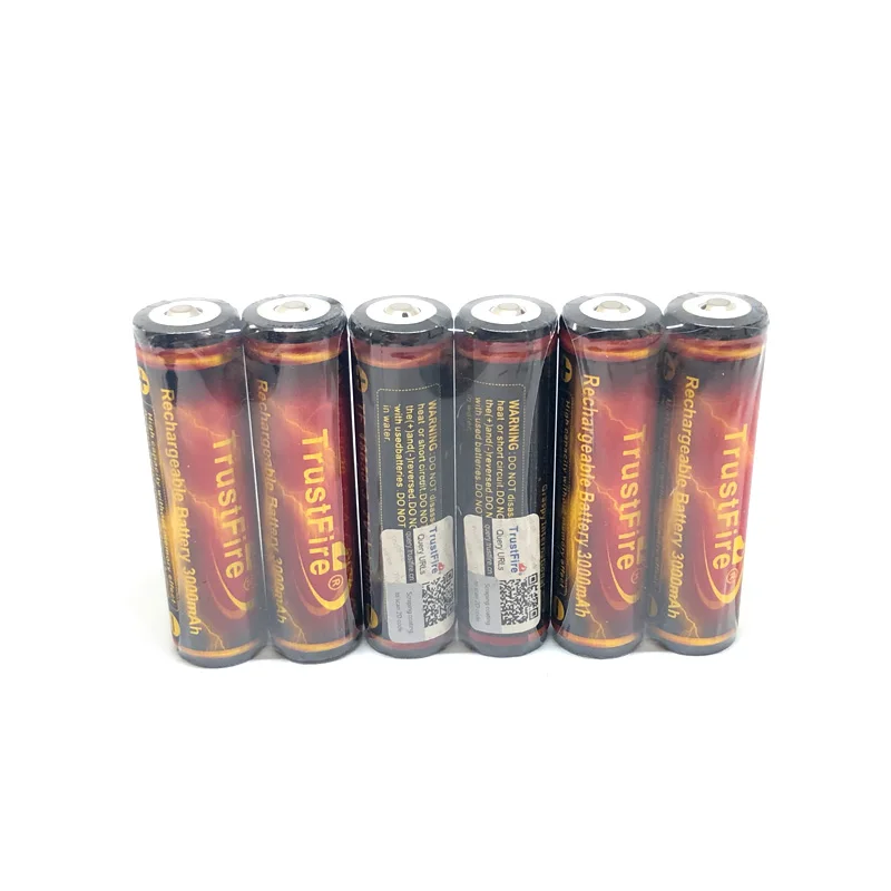 18pcs/lot TrustFire Protected 18650 Battery 3.7V 3000mAh By Camera Torch Flashlight 18650 Rechargeable Li-ion Batteries with PCB