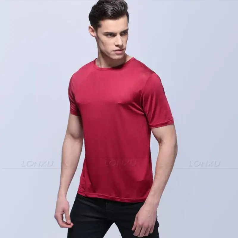 NWT Men's 100% Silk Knitted T shirt T shirts Shirts Tops Short Sleeves ...