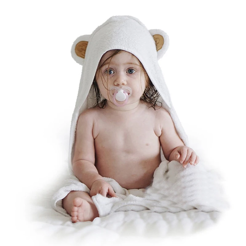 Детские полотенца из бамбукового волокна для новорожденных, дышащее одеяло для мальчиков, мягкие полотенца, удобные банные полотенца с капюшоном и рисунком