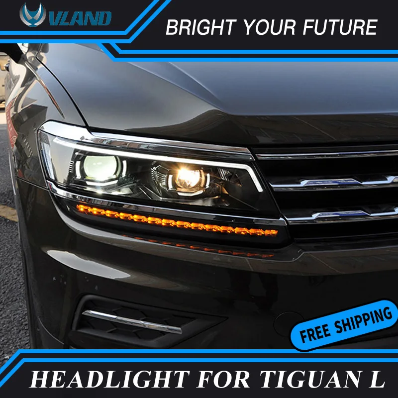 Auto Headlights assembly For Volkswagen Tiguan L 2017 2018 Bi xenon