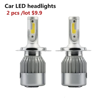 

2x C6 H7 LED Car Headllight Bulb H4 LED H1 H11 72W Fog Light 12V 24V Auto Headlamp Lamps Universal 7600LM 6500K Car Led H4