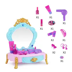Новые детские ролевые игры Делюкс Игрушки для девочек музыка макияж туалетный столик Моделирование игрушки