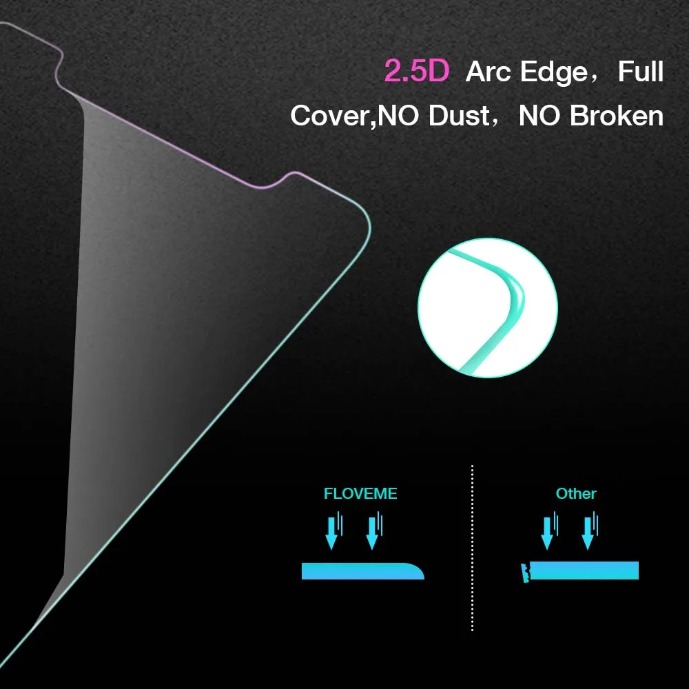 FLOVEME 9H Gehärtetem Glas Schutz Glas Flim Für iPhone X XS Glas Screen Protector Full Cover Für Ap