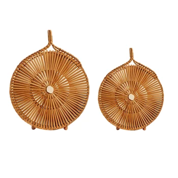 

Rattan Bamboo Bag 2018 New Arrival Bamboo Basket Bag Women Top-handle Tote Bag Hollow out Summer Beach Bag For women