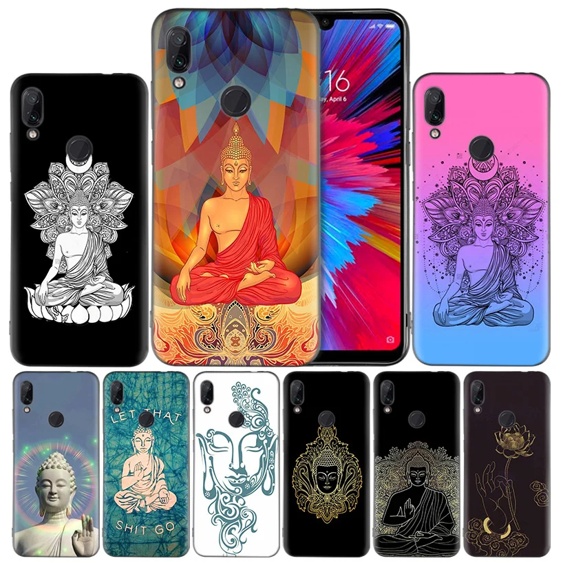 

India Buddha Silicone Case Cover for Xiaomi Redmi Note 7 7A 7S K20 Y3 6 6A S2 GO 5X 6X Mi A1 A2 8 9T Play Lite Pro Poco F1