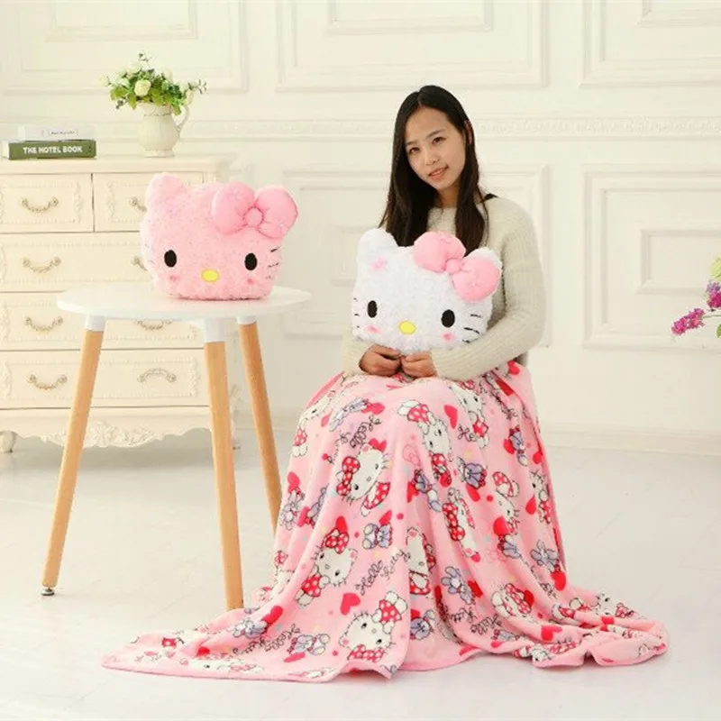 Baratos El nuevo KT Rosa cereza, cojines de almohada melody, manta de aire acondicionado, manta de coche de oficina, regalos de cumpleaños, regalos de navidad