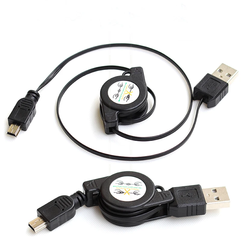 

65cm Mini USB Retractable and Portable Data Sync Charging Cable