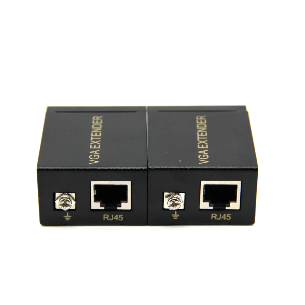 60 м Один RJ45 Cat 5e/6 сетевой кабель до VGA удлинитель сигнала ретранслятор адаптер