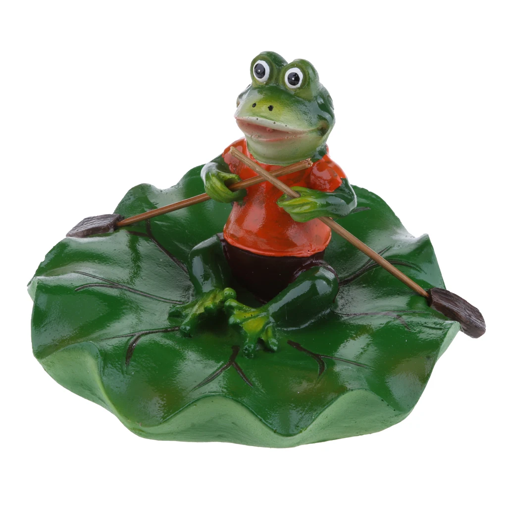 Various Swimming Pool Floating Pond Lily Lotus Leaf Frog Green Plant Bathtub Toys Summer Decor Outdoor Patio Pond Decorations