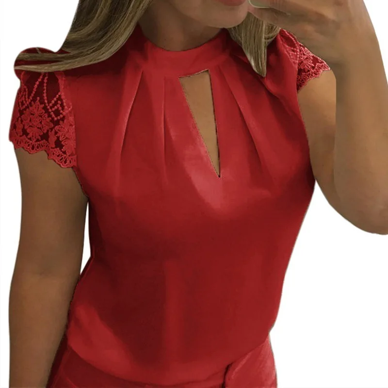 Laamei 2019 مثير الدانتيل البلوزات النساء الجوف خارج قمم فام الصلبة عارضة مكتب قمصان زائد حجم Blusas V الرقبة الشارع الشهير المحملات Laamei 2019 مثير الدانتيل البلوزات النساء الجوف خارج قمم فام الصلبة عارضة مكتب قمصان زائد حجم Blusas V الرقبة الشارع الشهير المحملات