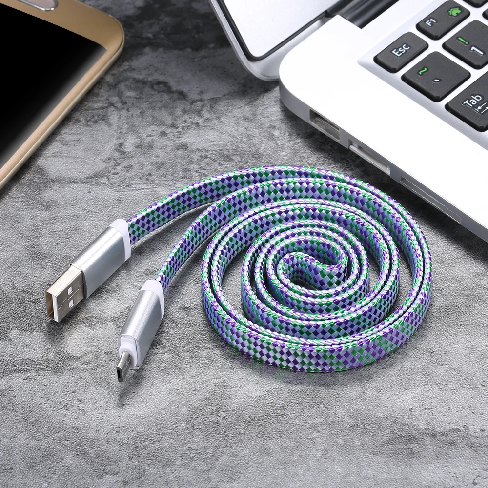 Плетеный кабель USB Type C плоский для зарядки и передачи данных 1 м Samsung