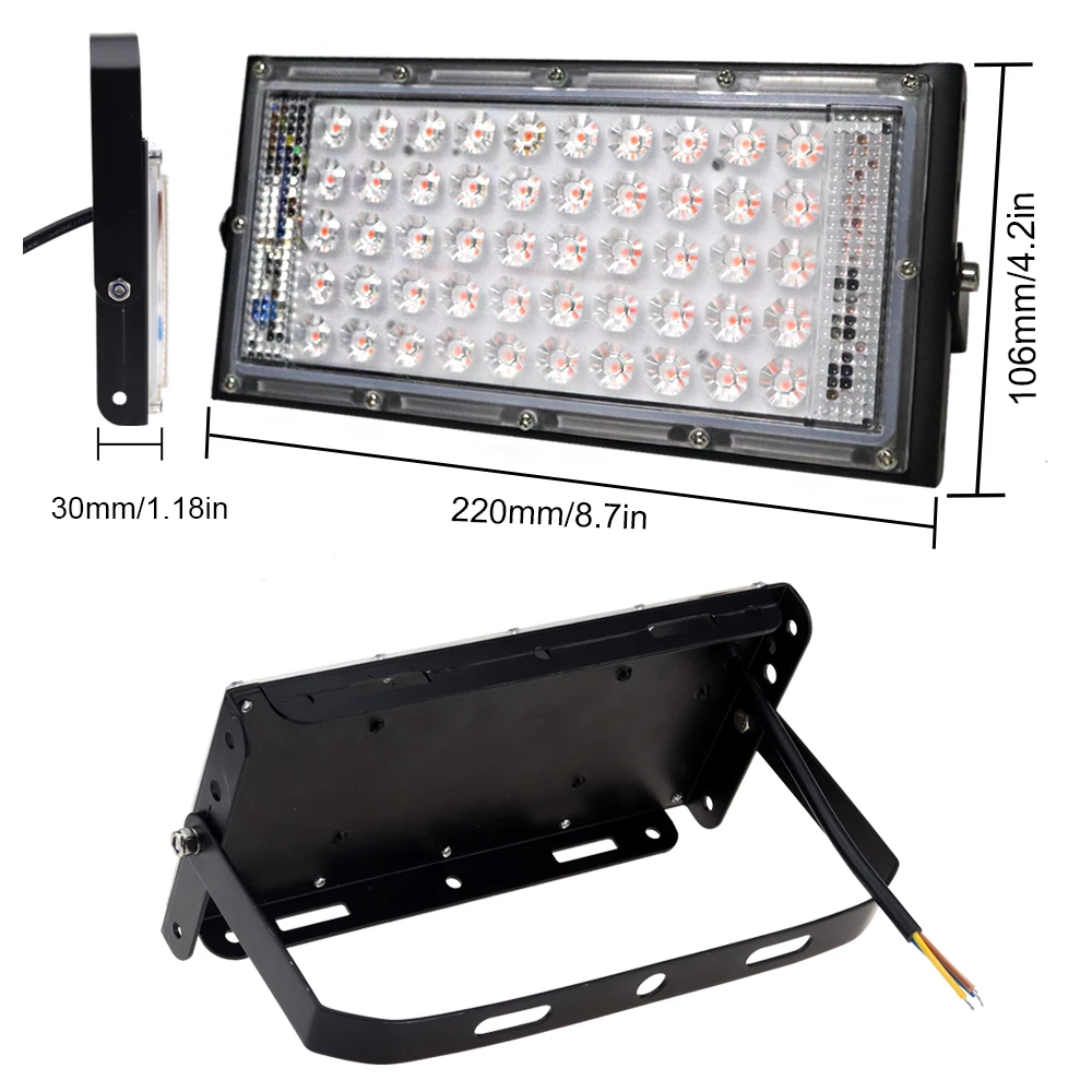 Borbede Led Grow Light 50W Full Spectrum Full Spectrum for Vegetable Flower Indoor Plants Grow Light ?????????