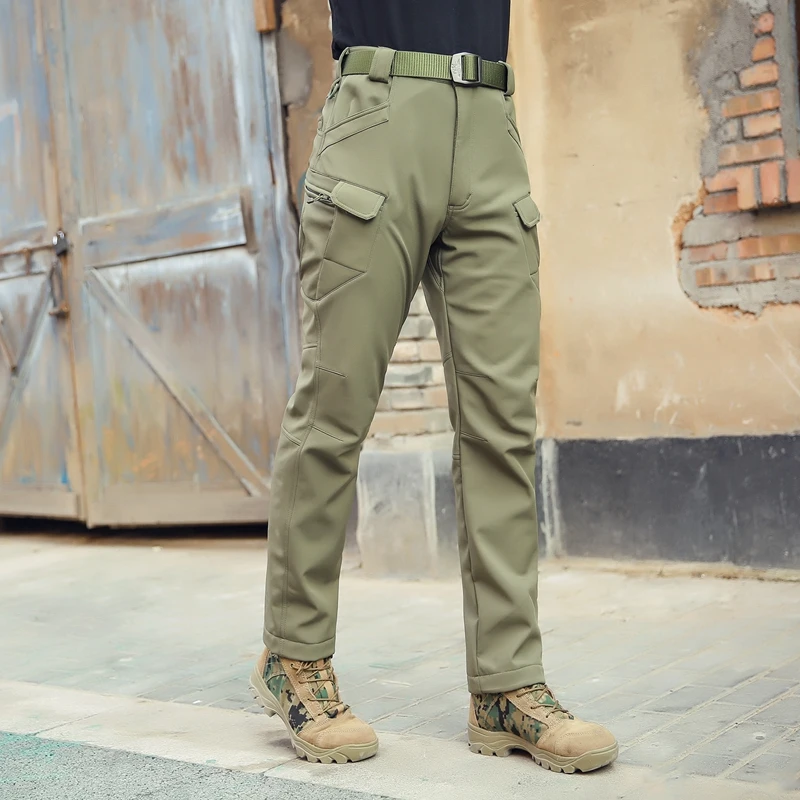 Outdoor Men Winter Tactical Hunting Pants Waterproof Military Thicken Warm Camping Hiking Pants Army Combat Fishing Trousers