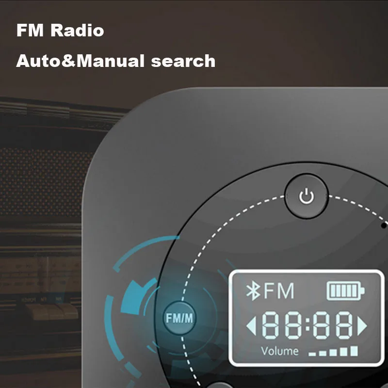 Водонепроницаемый bluetooth динамик для ванной комнаты встроенный fm радио ЖК дисплей