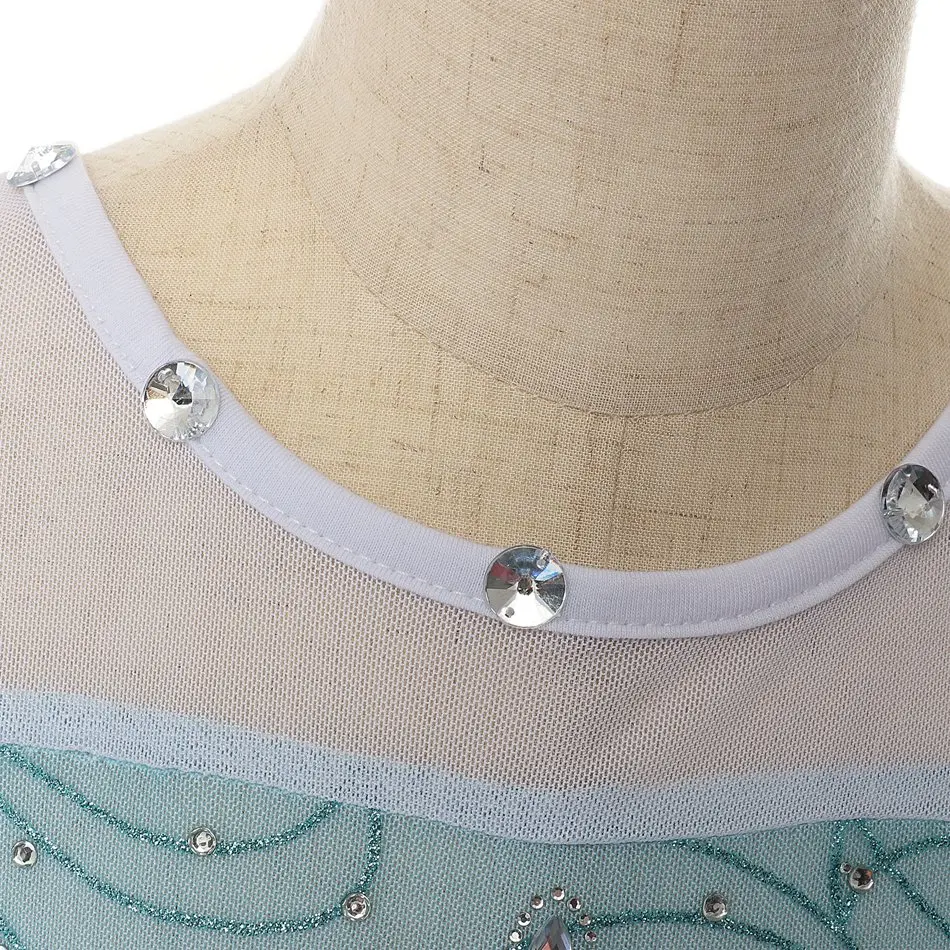 Girls Princess Elsa Dress up Costme with Diamond (12)