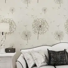 Природа 3D Одуванчик тисненый домашний декор настенная бумага, Современная теплая спальня гостиная детская комната настенная бумага рулон