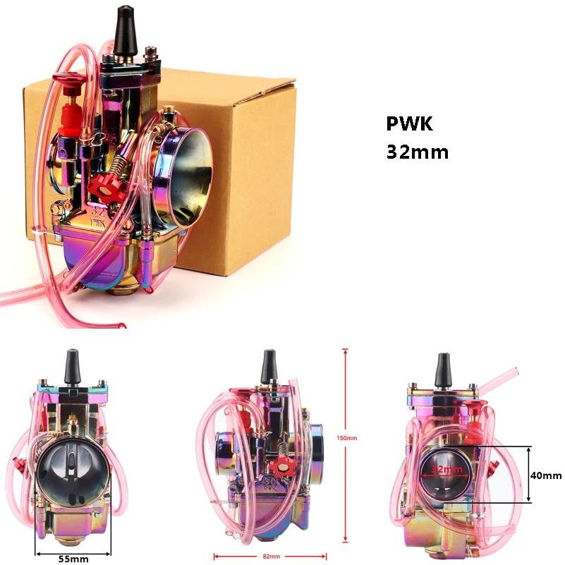PWK карбюратор мотоцикл 4 т ход двигателя части скутеры Байк ATV 28 30 32 34 мм с Мощность реактивный гоночный мото
