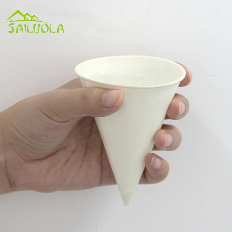 

3.7oz disposable circular Ice cream cone paper cup testing cups wholesale party suppliers /airport/public place water cups