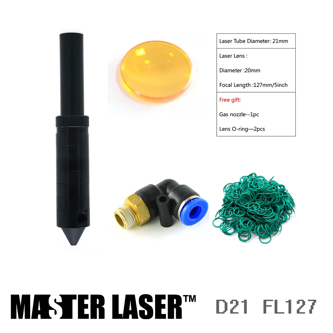 

D21mm Laser Head Tube F127mm for CO2 Laser Cutting Head CNC Cutting Head Laser Cutting Machine CO2 Engraving Machine