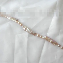 >>>@> 09816 лаванды барокко пресной воды культивированный жемчуг браслет