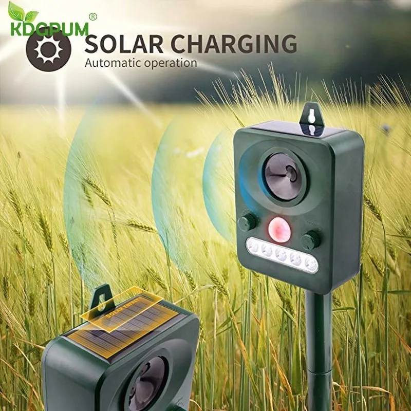 Solar Ultrasonic Animal Repeller LED Flashing Light Pest Control Repellent Drive Cat Bird Bat Foxes Skunk Racoon Protect Yard Solar Ultrasonic Animal Repeller LED Flashing Light Pest Control Repellent Drive Cat Bird Bat Foxes Skunk Racoon Protect Yard
