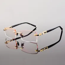Титановые очки, очки без оправы, очки для близорукости, мужские модели с близорукостью, дальнозоркостью, 68