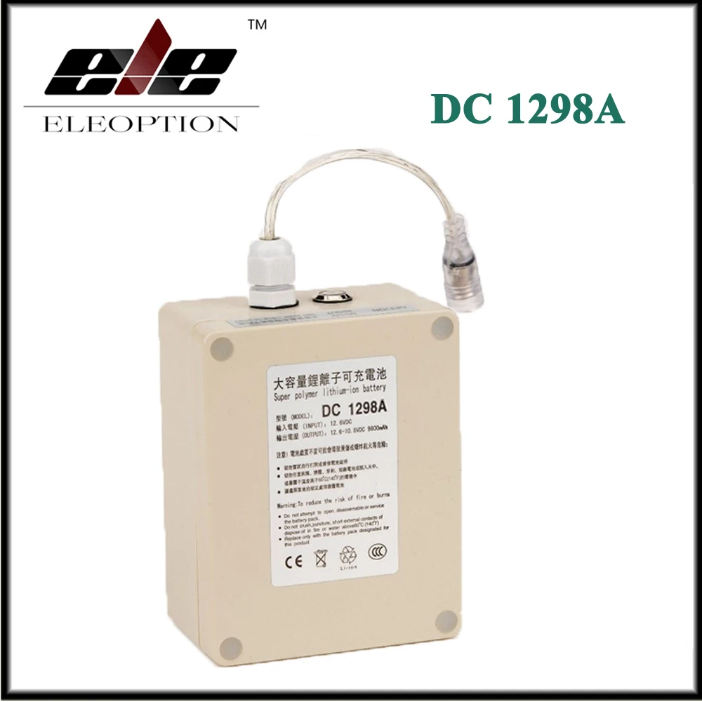 

Eleoption Waterproof 12V 9800mah Super Rechargeable Portable Li-ion Battery DC1298A