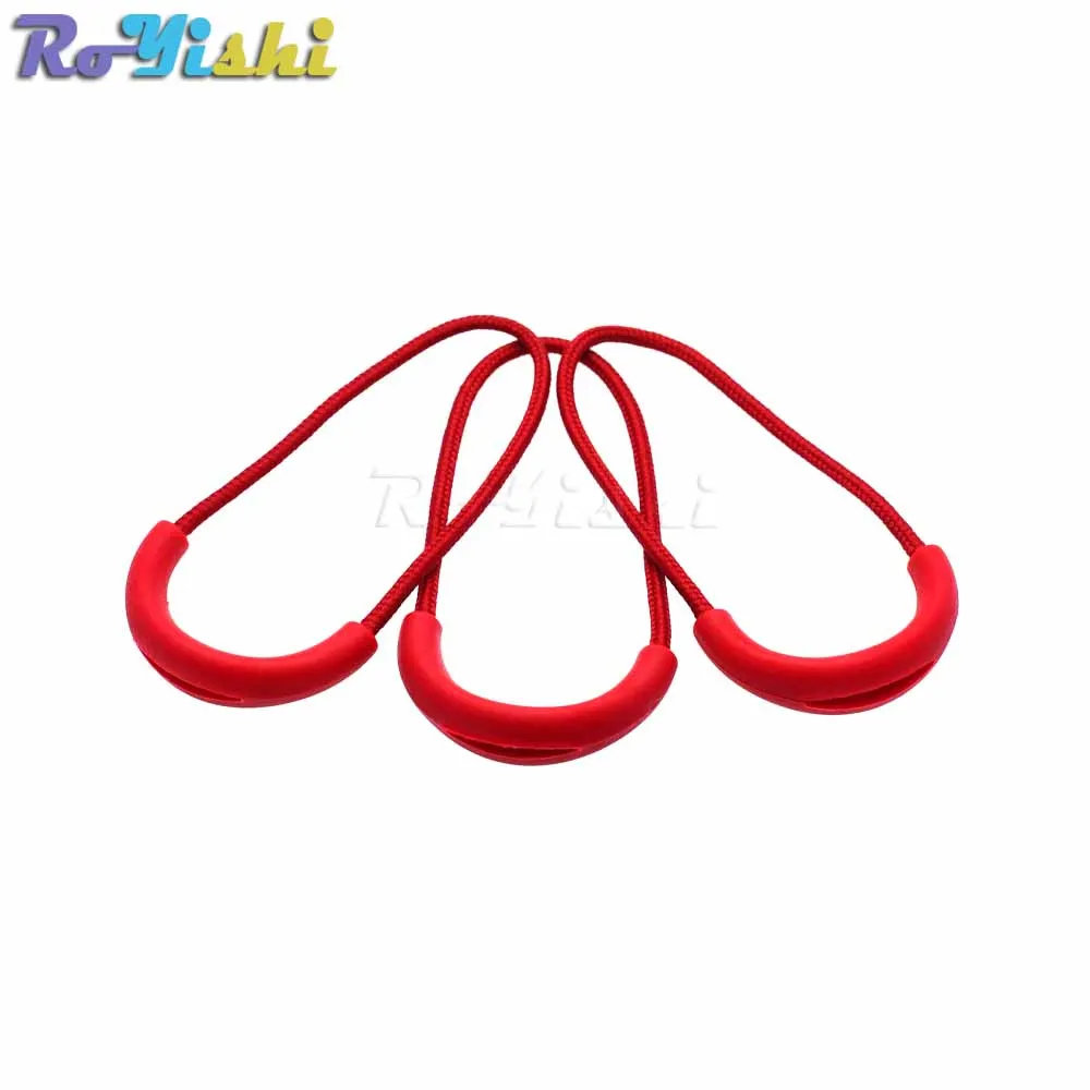 U Shape Cord Zipper Pulls Strap Lariat For Apparel Accessories 10pcs/pack Red