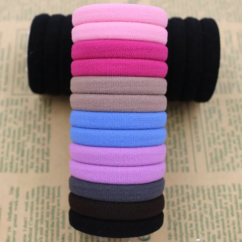 

100pcs/lot 40mm Candy Colored Hair Holders High Quality Rubber Bands Hair Elastics Accessories Girl Women Tie Gum (Mix Colors)