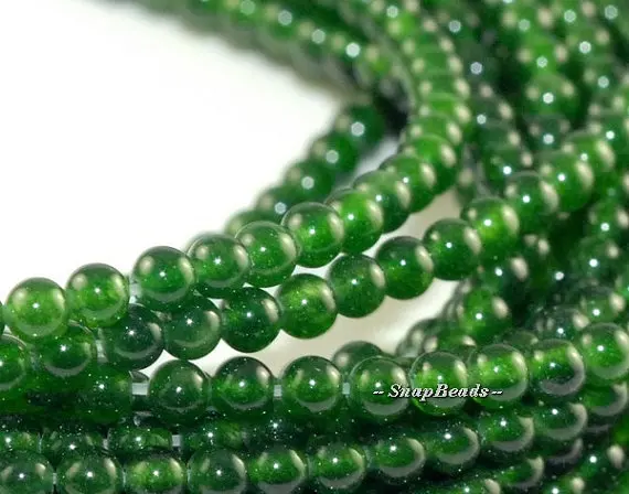 3mm Emerald Green Jade Gemstone Round 3mm Loose Beads 15.8 inch Full