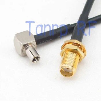 

50CM Pigtail coaxial jumper cable RG174 extension cord 20in TS9 male right angle to SMA female jack RF connector adapter