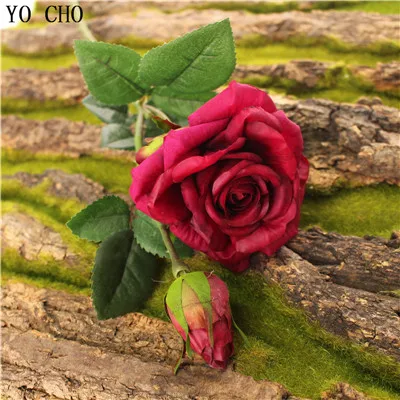 YO CHO креативные Искусственные цветы Шелковый цветок роза для подружки невесты пион украшение дома аксессуары свадебные искусственные головки цветов