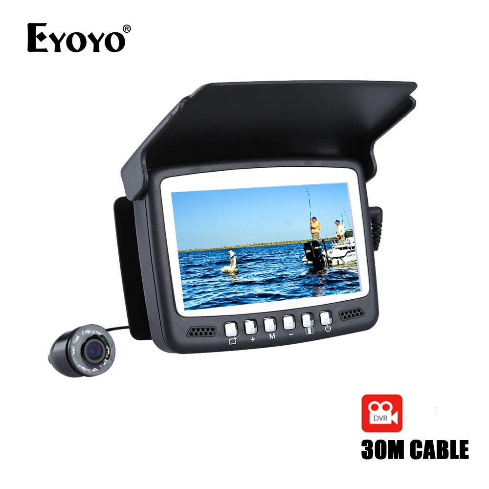 

Eyoyo Original Fishing Underwater Camera 30M 1000TVL 4.3" Video Recorder DVR Fish Finder with 8Pcs Infrared IR LED