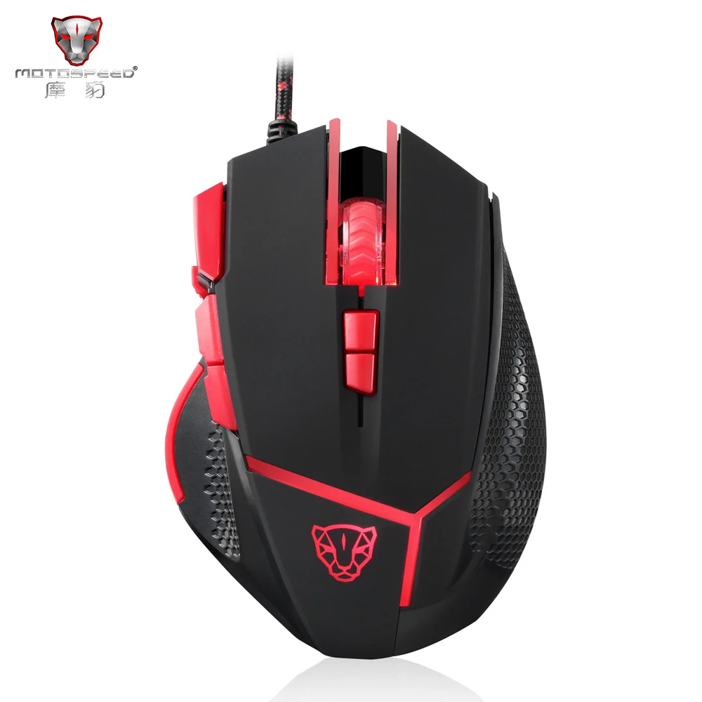 

MOTOSPEED V18 Mouse Wired Gaming Mouse 9 Buttons LED Light Fire/Sniper Button for Laptop PC Computer Gamer 4000 DPI Mouse