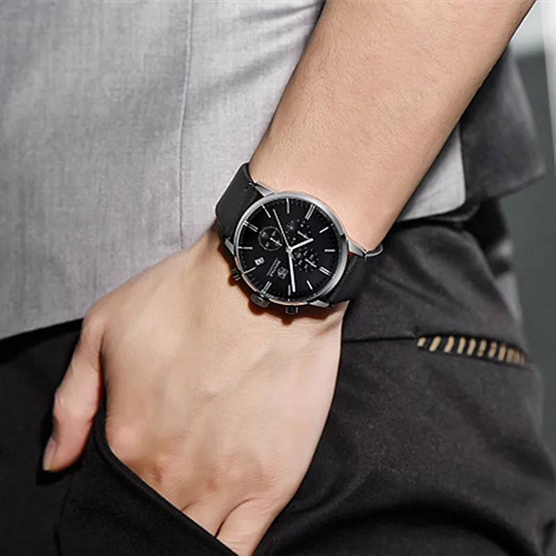 Relogio Masculino Benyar кварцевые часы для мужчин Топ бренд класса люкс кожа мужские s часы модные повседневные спортивные часы мужские наручные часы