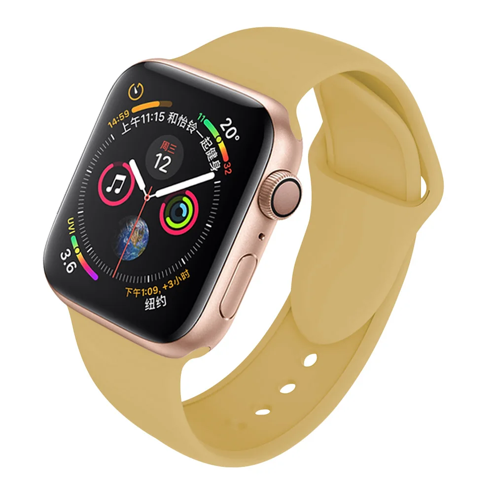 Ремешок SCELTECH для apple watch band 4 3 Iwatch band 38 мм 42 мм для apple watch ремешок 44 мм 40 мм спортивный силиконовый браслет ремешок для часов - Цвет: Hutaose