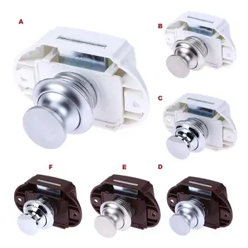 

RV Lock Big Button Lock Keyless Large Button Locking Camper Car Push Lock RV Caravan Boat Motor Latch P02B-CH chrome