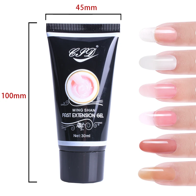 074 40 De Réduction30g Cristal Prolonger Uv Gel Acrylique Poly Gel Rose Blanc Clair Extension Rapide Gel Vernis Art Des Ongles Gelée Constructeur
