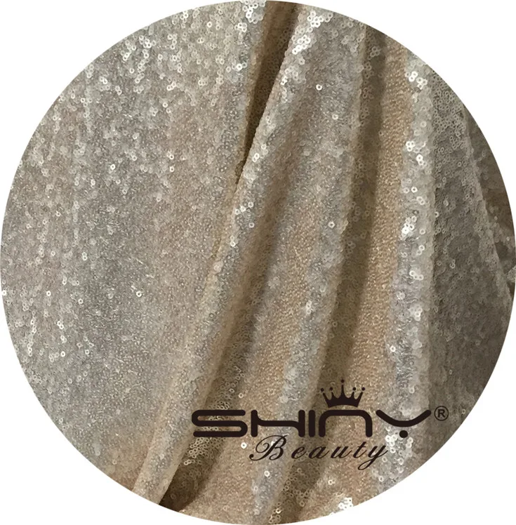 ShinyBeauty, 12 футов, 4 ярдов, ткань с блестками для скатерти, льняная скатерть с блестками, скатерть для стола, Runner-Champagne-A927