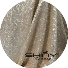 ShinyBeauty, 12 футов, 4 ярдов, ткань с блестками для скатерти, льняная скатерть с блестками, скатерть для стола, Runner-Champagne-A927