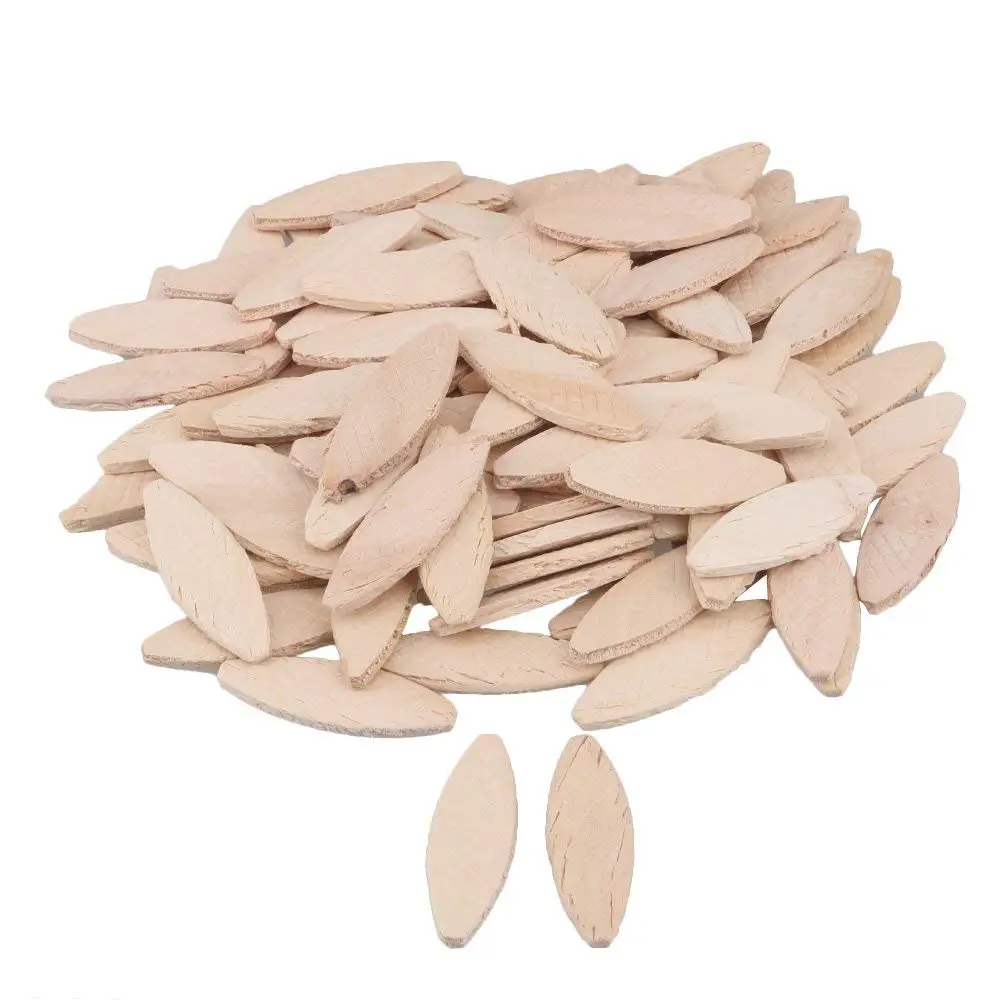 

100Pcs 4.8x1.6x0.4CM Beechwood Biscuit Jointers Connecting Plates for Joiners Woodworking Pack