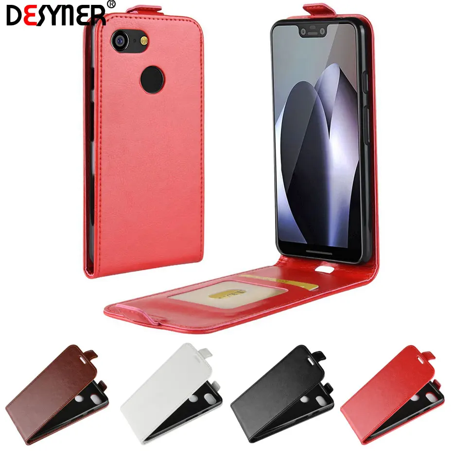 

Desyner Luxury Vertical Flip Cover for google pixel 3 XL Phone Cases with Card Slot PU Leather Case for google pixel 3 XL Coque